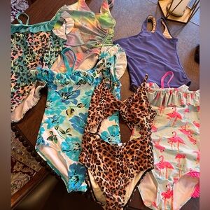 Girls swimsuits bundle (6). Sizes 8-10 Girls.